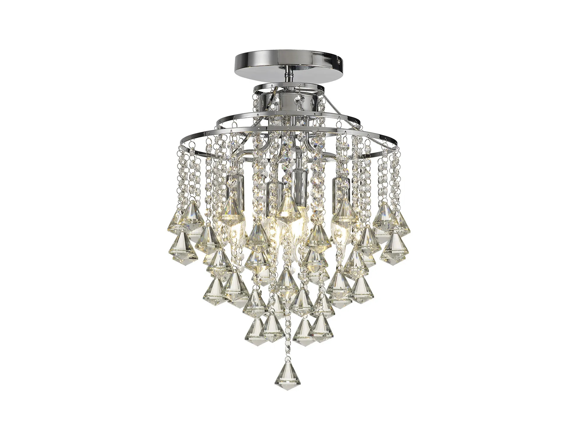 Inina Crystal Ceiling 4 Light Polished Chrome IL30770  Diyas Inina Polished Chrome